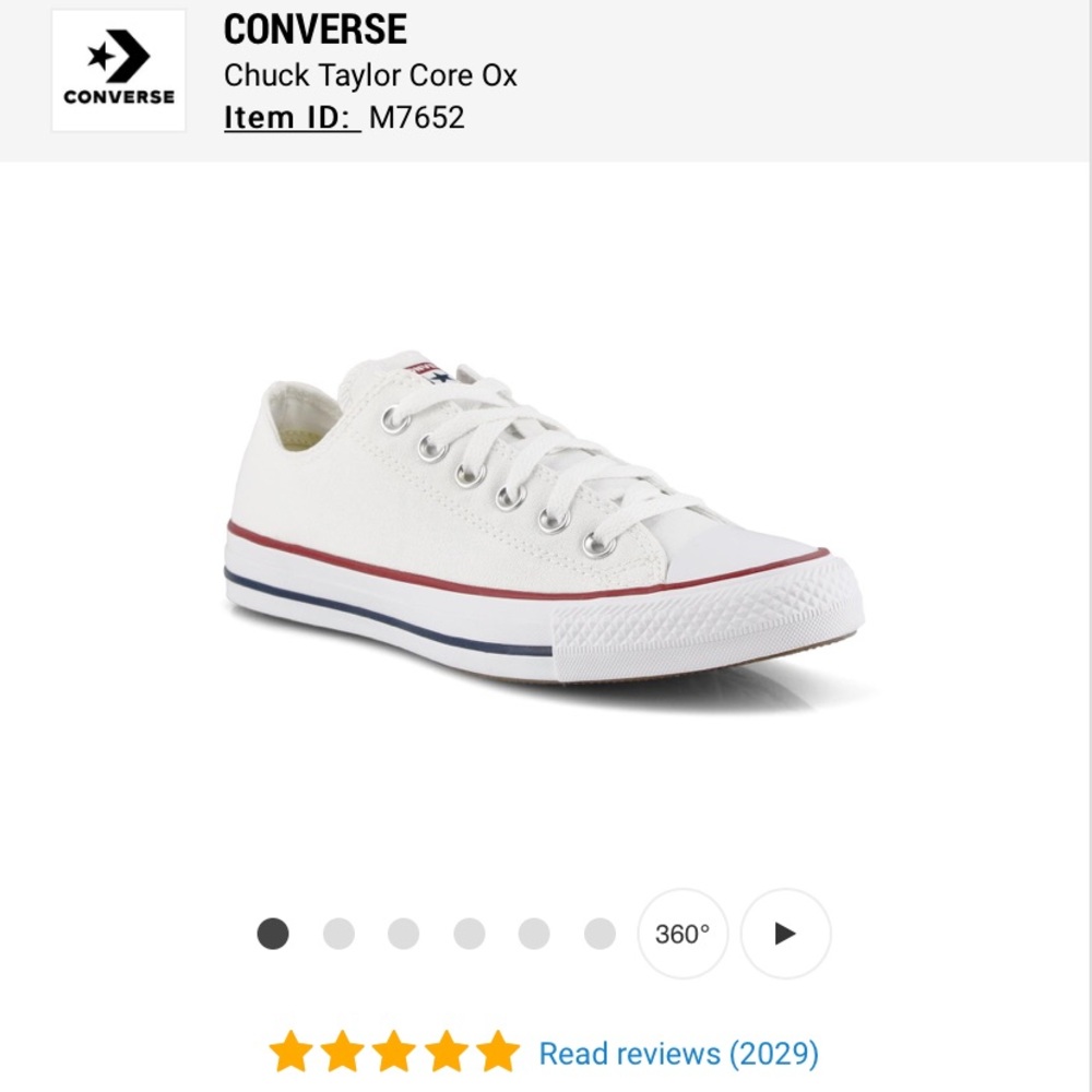 Women’s White converse